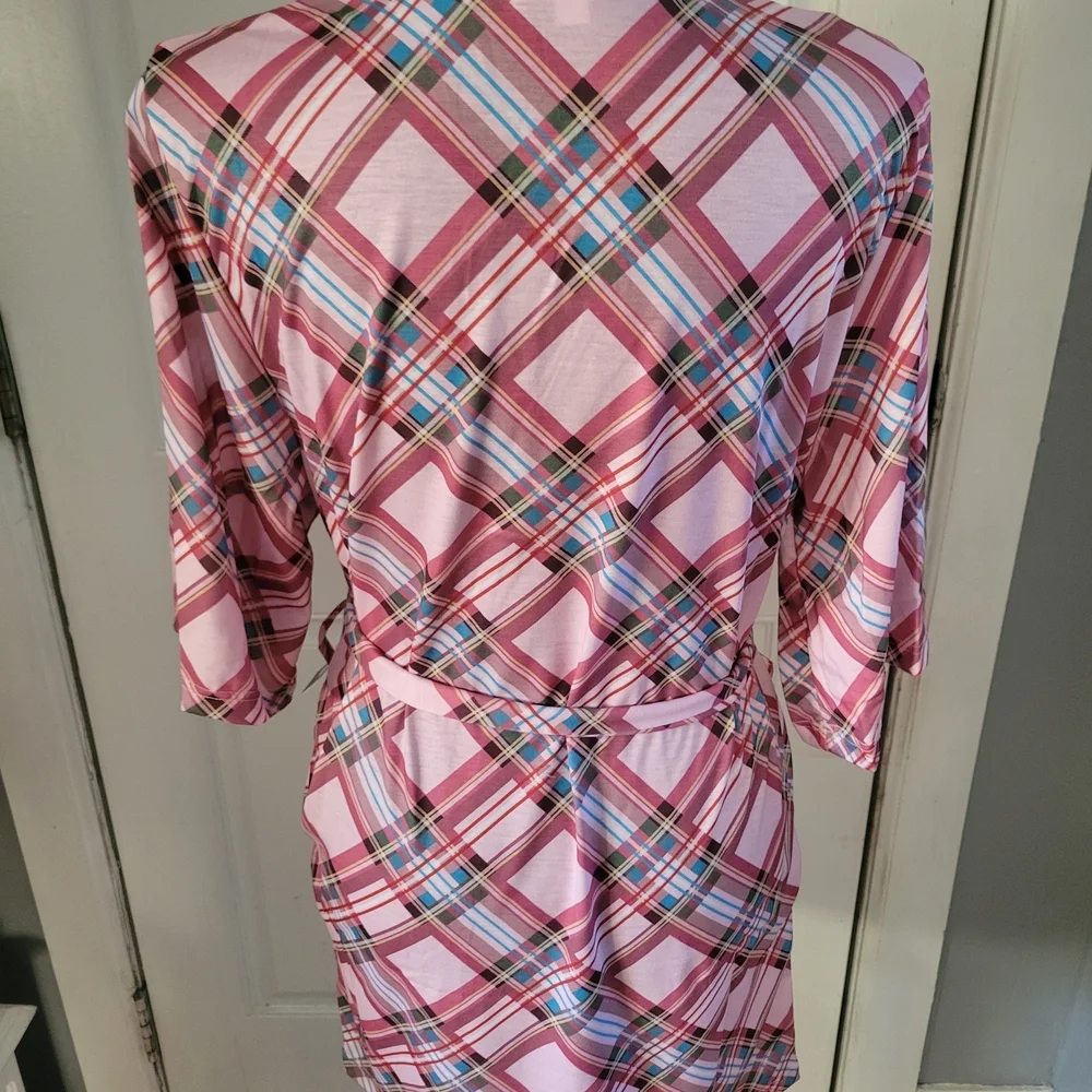 Modcloth Multicolor Plaid Robe - Picture 2 of 4